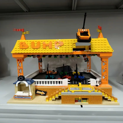 Creative Expert City Street Scene MOC JD037 Amusement Park Bumper Car Model Building Block Toy DIY Toy Festival Gift
