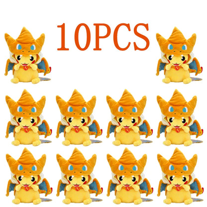 10pcs Pokemon Official Plush Toy - Charmander, Squirtle, Pikachu Plush, Bulbasaur Stuffed Animal Toy, Pokemon Doll Birthday Gift