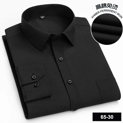 Men's High-quality Fashion Casual Print Plaid Stripe Long Sleeve Shirts Single Pocket Comfort Fit Business Formal Office Blouses