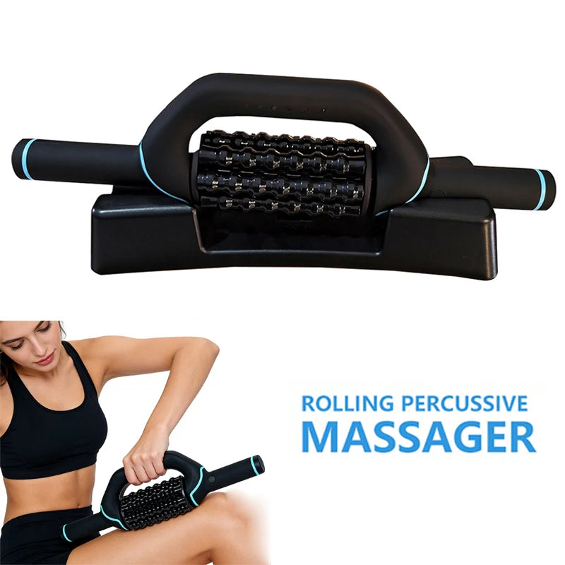 Electric Massage Handheld Roller Impact Massager For Deep Tissue And Muscle Relaxation, Rechargeable Rolling Percussive Massager