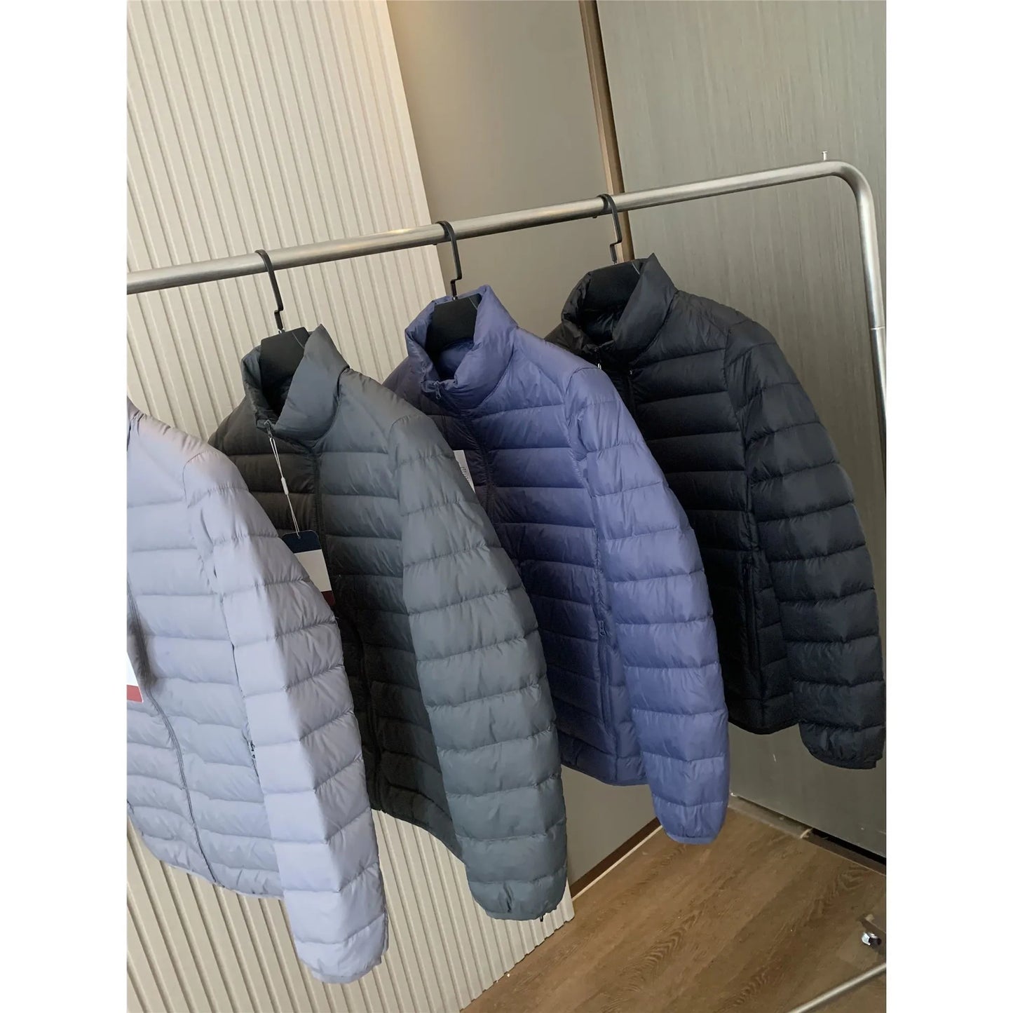 Ultra-Value Ultra-Light 90 down Cotton Men's Stand Collar Warm Coat Standard Fit Short Style Spring Youth Trend Bamboo Brand