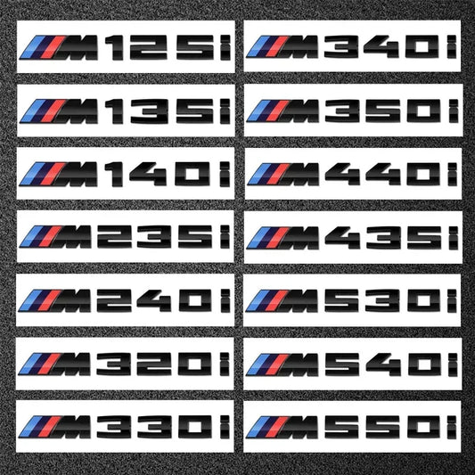 3D ABS Car Letters M Logo Sticker Rear Trunk Emblem Badge For BMW M125i M135i M140i M235i M240i M320i M330i M340i M350i M440i