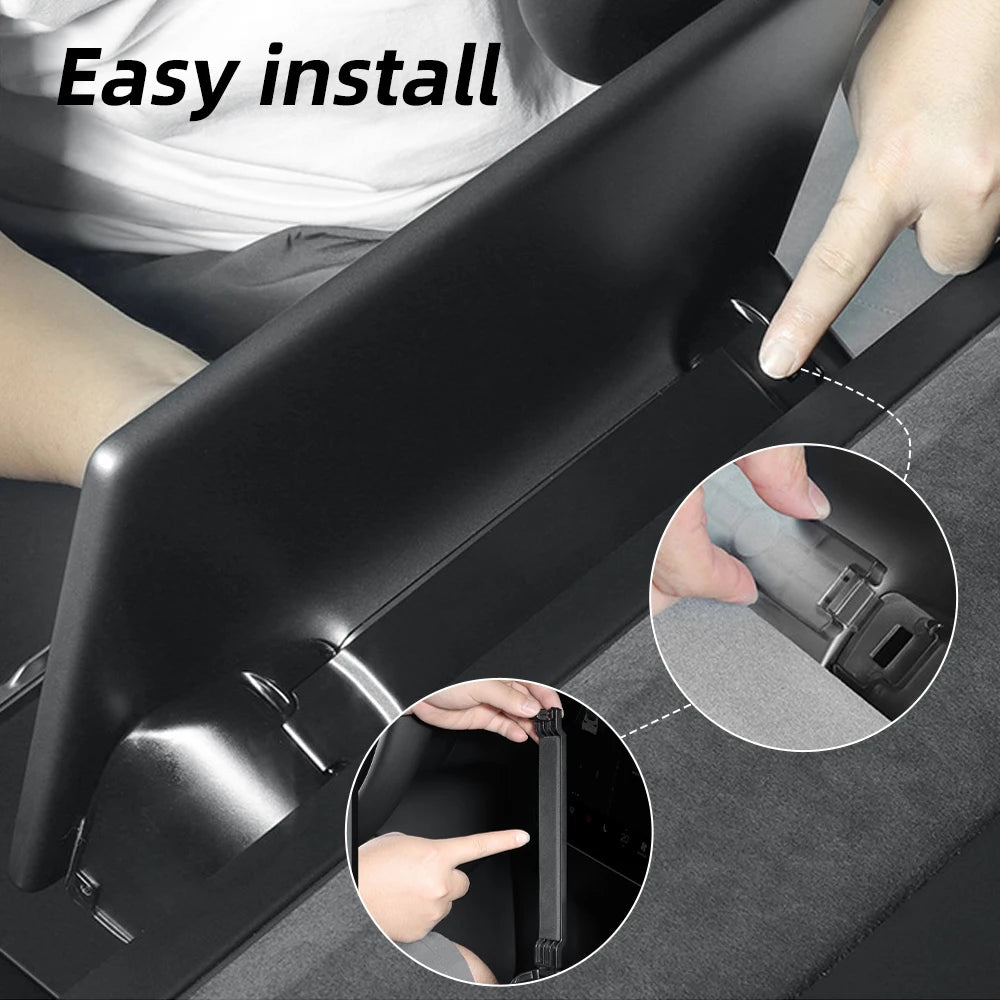 For Tesla Model Y Juniper 2026 Model 3 Highland 2025 Under-Screen Hidden Storage Box Behind Screen Center Console Organizer Case