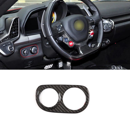 For Ferrari 458 2011-2016 black Real Carbon Fiber Car Gear Shift Window Control Panel Steering wheel Sticker Auto Accessories