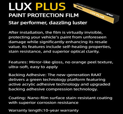 XPEL Paint Protection Film (USA) Clear, Matte, Gloss Black, Matte Black 10-Year Warranty TPU PPF Self-Healing Material