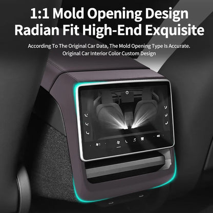 For Tesla Model 3 Highland & Model Y Juniper Rear Air Vent Cover & Leather Center Console Armrest Box Protection Car Accessories