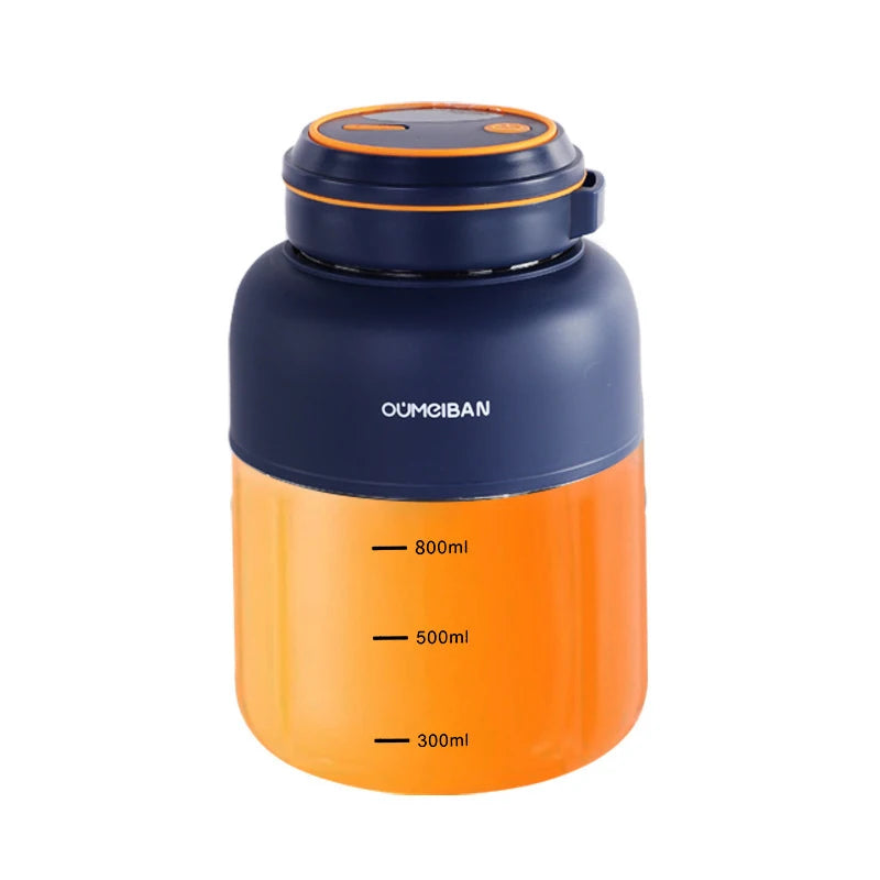 800/1300/1400ml Large Capacity Wireless Portable Juicing Cup Blender 38 Blade Juicing Crushed Ice Summer Juice Smoothie Making