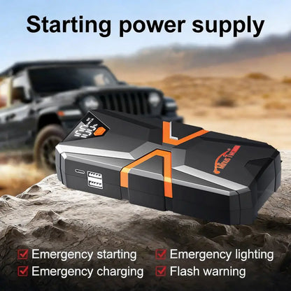 Portable 1000A Car Jump Starter & Air Compressor, Digital Tire Inflator, Emergency Power Bank with LED Flashlight for Vehicle