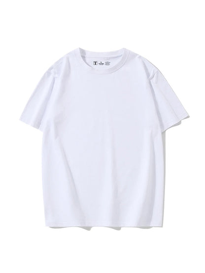 Simple White Oversize T-shirts For Women Cotton Summer Green T Shirts Women Short Sleeve Loose Blue T Shirt Women Yellow Top Tee