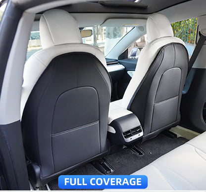 For Tesla Model 3 Model Y Seat Back Kick Protector Backseat Kick Mats for Kids Extra Organizer Pocket