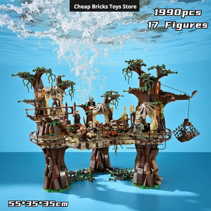Cheap Moc Village Bricks Building Blocks Compatible 1990pcs Space Wars Ucs Movie Dispaly Model Birthday Gifts for Teenage Toy A