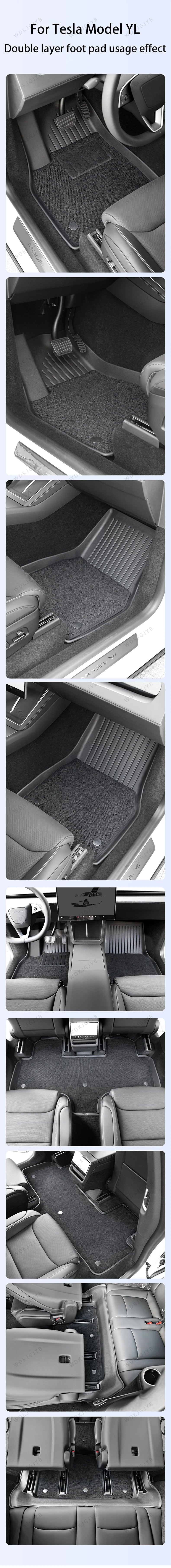 For Tesla New Model YL Launch 2026+ Car Floor Mats Cargo Liner Trunk Mats Backrest Kick Pads Protection Car Interior Accessories