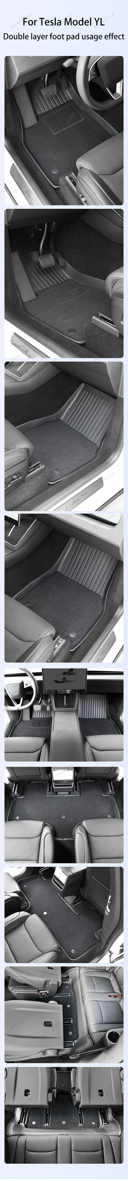 For Tesla New Model YL Launch 2026+ Car Floor Mats Cargo Liner Trunk Mats Backrest Kick Pads Protection Car Interior Accessories