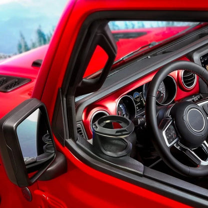 For Jeep Wrangler JL JLU 4XE 2018-2025 Gladiator JT ABS Door Cup Holder Left & Right Side Cup Holder Accessories