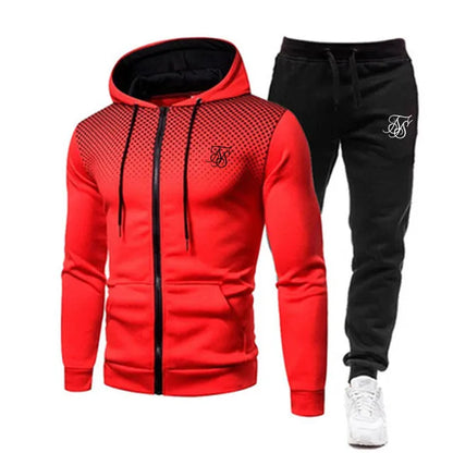 Men's Hoodie suit fashion print autumn Hoodie+pants men suit sports two piece Men Clothes Sportswear Sets