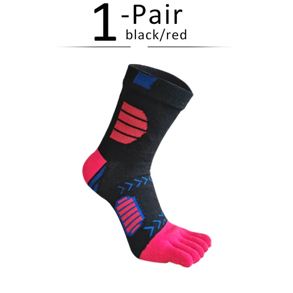 1/5 Pairs Sport Toe Socks Compression Cotton Sweat-Absorbing Deodorant Bike Marathon Fitness Outdoor Basketball 5 Finger Socks