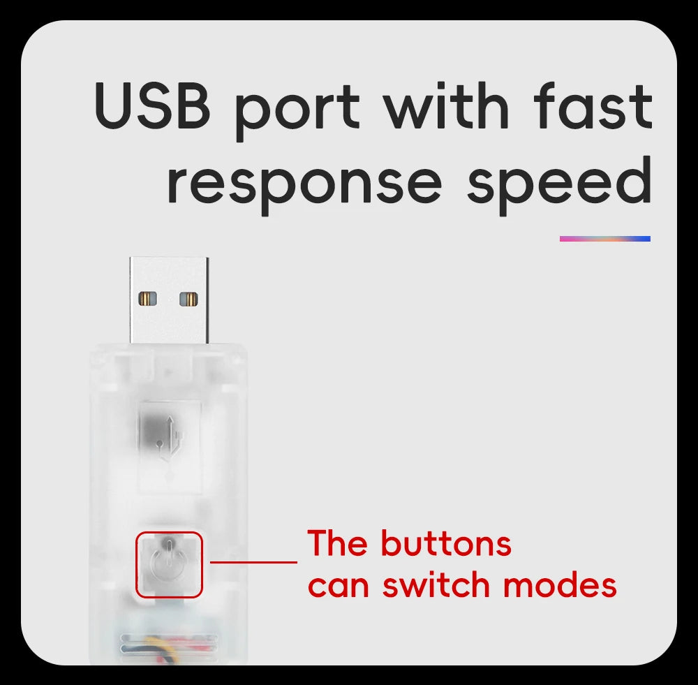 4in1 Symphony Automotive Door Frame color-changing RGB LED Interior Ambience light USB APP Remote Control Easy to Install