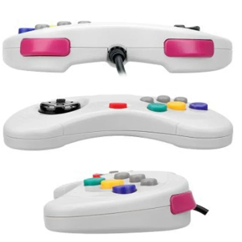 USB Classic Wired Game Gamepad for Segas Saturn System Style for PC/ Mac Gaming Controller