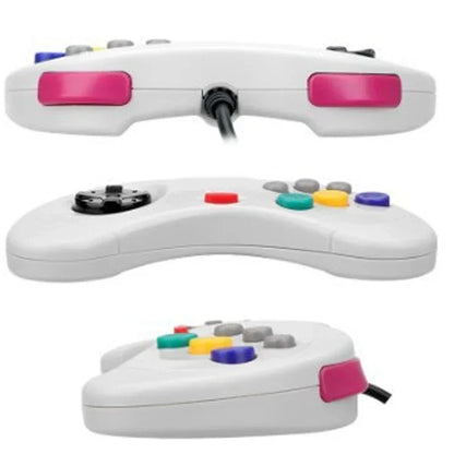 USB Classic Wired Game Gamepad for Segas Saturn System Style for PC/ Mac Gaming Controller
