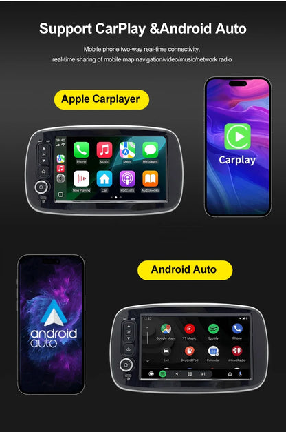 8inch Multimedia Navigation GPS Screen Android Auto Carplay Radio for Benz Smart 453 Fortwo 2014-2020 Car Autoradio