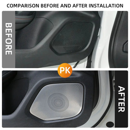 Interior Four Door Speaker Sound Horn Frame Protector Cover Trim for Peugeot 2008 2020 2021 2022 2023 2024 Car Accessories