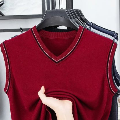 2026 Men's Casual Sweater Vest Warm Comfortable Autumn Winter Fashion Outerwear