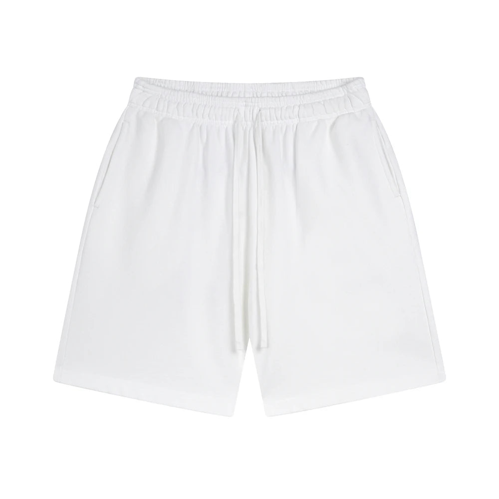 ZODF Fashion Summer Men 420gsm Washed Cotton Shorts Retro Unisex High Street Terry Knee Length Short Pants Streetwears HY0845
