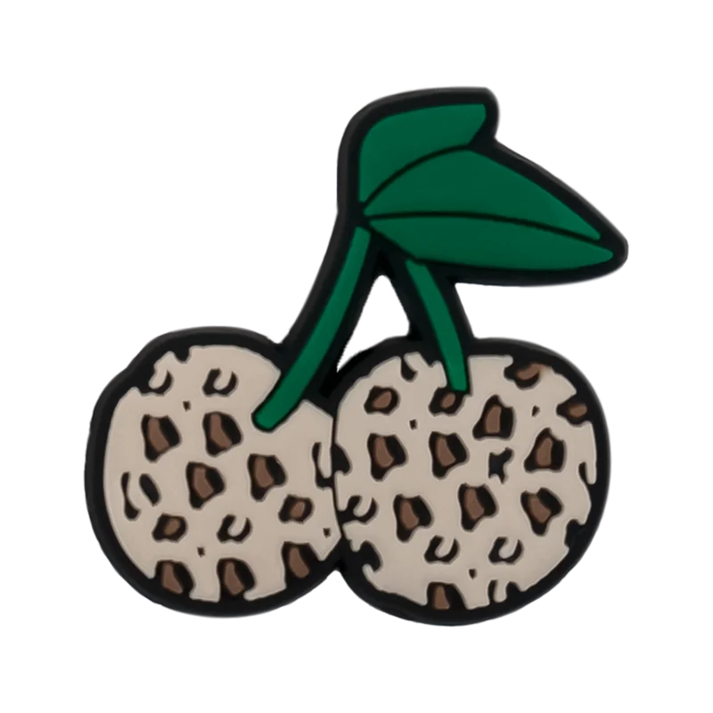1/25pcs Leopard Print Shoe Charms for Hot Girl Women Shoe Decorations Pins Sandals Accessories Lipstick Heart Cherry Clog Buckle
