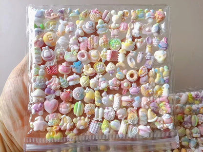 100pcs Kawaii Mini Cat's Paw Squishy Toy Silicone Soft Colorful Cat Paw Mochi Stress Relief Squishy Fidget Toy for Adult Gift