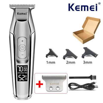 Kemei Hair Clipper KM-5027 Or Blade Trimmer for Men Adjustable Speed LED Digital Hair Clipper Carving Clippers Electric Razor