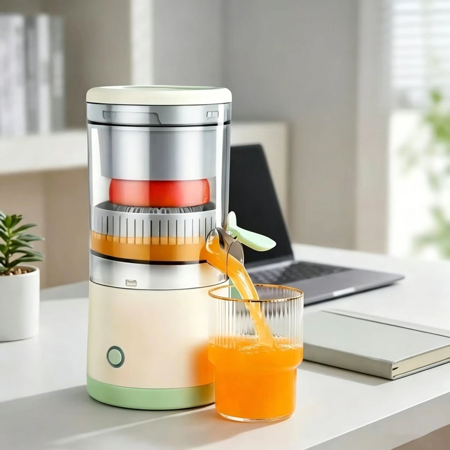 Portable Juicer Extractor Fully Automatic Fruit Household Juicer Automatic Orange Lemon Juice USB Charge Extractor Extruder
