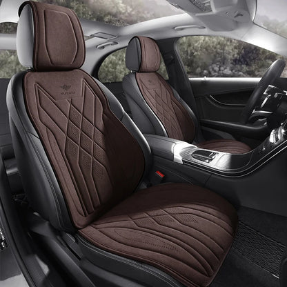 Perforated Suede Seat Cover Universal Four Seasons Cars Seats Covers Breathable Seat Non-slip Luxury Car Rams Latex Seat Cover