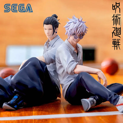 Hot 10CM Jujutsu Kaisen Anime Satoru Gojo & Geto Suguru Yumemirize Sitting Posture Action Figure Genuine Model Figurine Toy