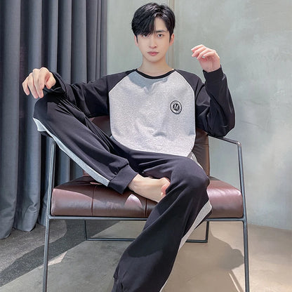 Soft Cotton Pajamas Autumn Men's Plaid Sleepwear Big Yards L-4XL Pajama Sets Casual Sleep&Lounge Pyjamas Pijamas Hombre