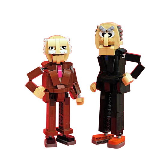 Gobricks MOC Waldorf and Statler Brickheadz Building Blocks Ideal Figure Bricks Sets Children DIY Model Adult Toys Birthday Gift