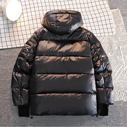 Winter Casual Down Warm Cotton Jacket Men Comfortable Fashionable Outdoor Warm Cotton Jacket Fashion Men  Hooded Cotton Jacket