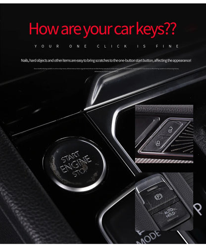 Car door unlocking button decorative sticker is suitable for Volkswagen VW new CC aluminum alloy interior button accessories