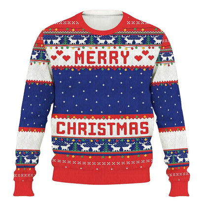 Funny Customizable Photo Ugly Christmas Sweater Personalized DIY Face Family Pullovers 3D Printed Patterned Men/Women Gift Tops