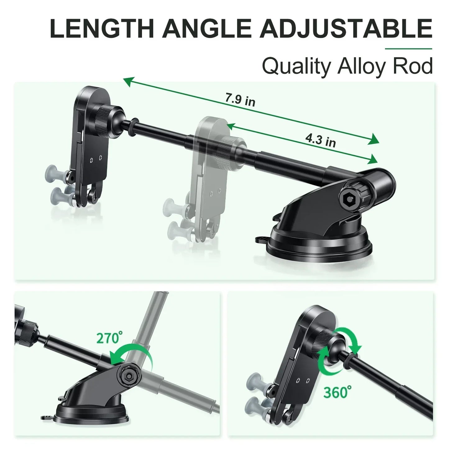 Eary for Z fold 7 6 5 Car Phone Holder Stand Mount Dashboard Suction Cup Bracket 360°Rotate for Samsung S26 S25 iPhone 17 Xiaomi