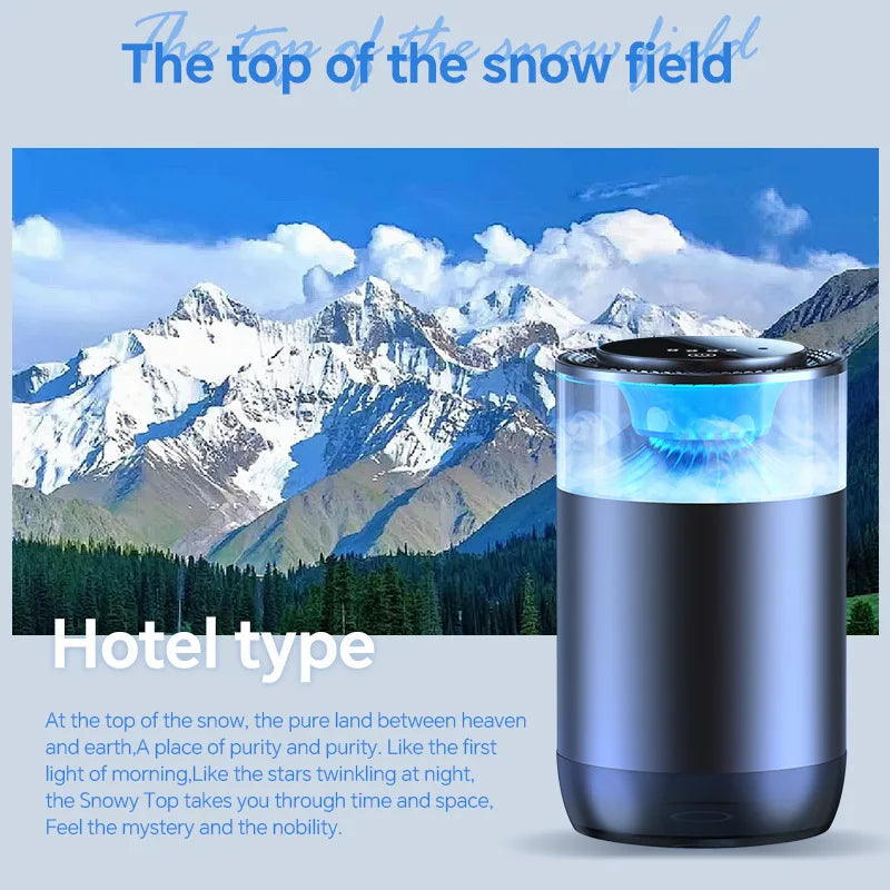 Smart Car Air Aromatherapy Diffuser Rechargeable Car Air Freshener Cloud Mist With Sound Pickup Lamp RGB Light Auto Interior