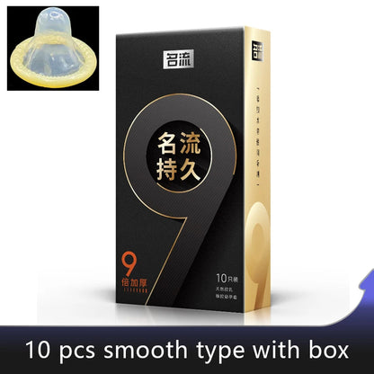 9 Times Delayed Ejaculation Condoms For Men Reduce Sensitivity Pysical Ultra Thick Long Last Condom Penis Sleeves Sex Toys Tool