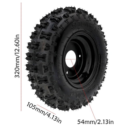 TDPRO Karting Accessories Go Kart DIY Rear Axle Assembly Wheel Hub Kit with 2pcs 4.10-6 Wheels For Mini Kids ATV QUAD Buggy