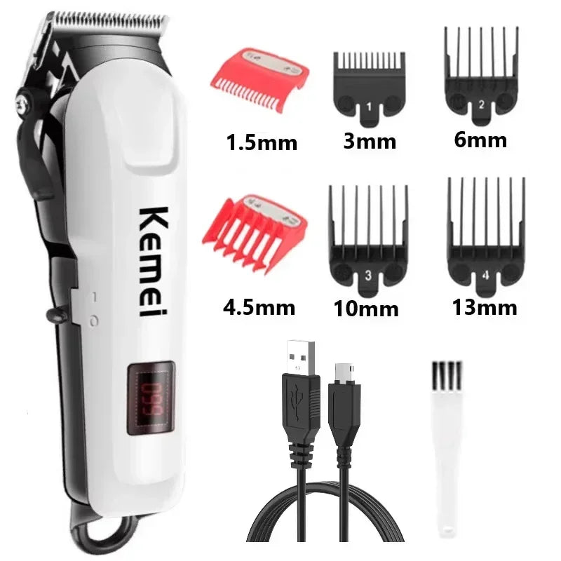 Kemei Km-809A Km-2299 Km-T95 Professional Barber Cordless Electric Hair Clippers USB Rechargeable Trimmers Hair Cutting Machine