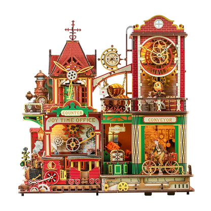 Toy Wooden Dollhouse Kits With Furniture Light Casa Diy Roombox Doll House Handmade Assembly Miniature Home Toys Birthday Gifts