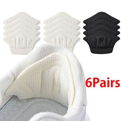 QR 6pairs/12pcs Insoles Patch Heel Pads for Sport Shoes Back Sticker Adjustable Size Antiwear Feet Pad Cushion Insert Insole