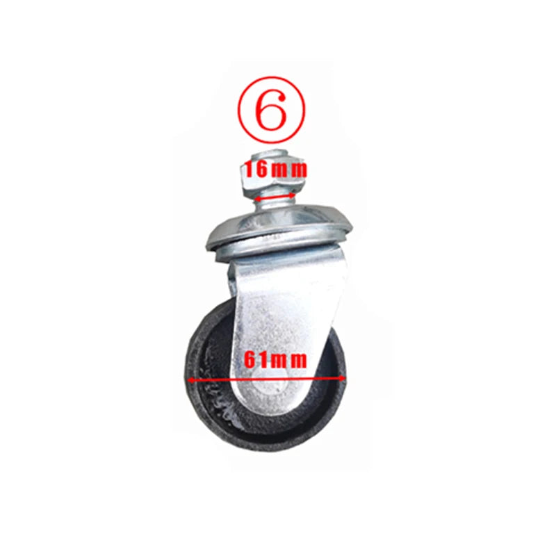 3T Horizontal Hydraulic Jack Accessories - 2.5Tons 3 Tons Torsion Spring Universal Wheel Pallet Front Wheel for Workshop Repair
