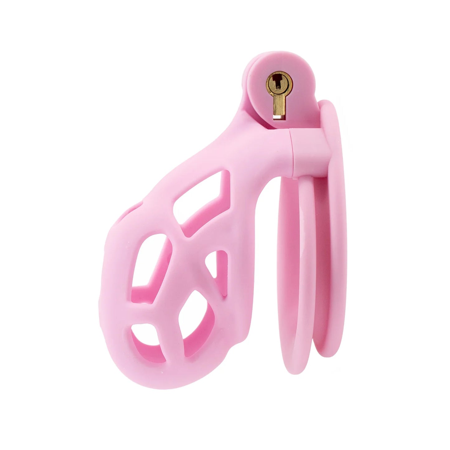 Small short plastic male chastity locks lower body hidden anti-masturbation cock cage sex toys for men