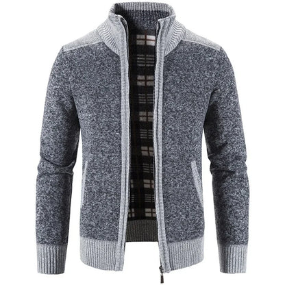 Autumn Winter Men's Thick Sweater Loose Casual Cardigan Sweater Jacket Zip Knitted Sweater Men Streetwear