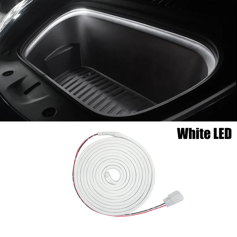 For Tesla New Model Y Juniper 2025 Model 3 Highland Front Trunk Frunk LED Ambient Light Flexible Silicone Strip Decorative Lamp