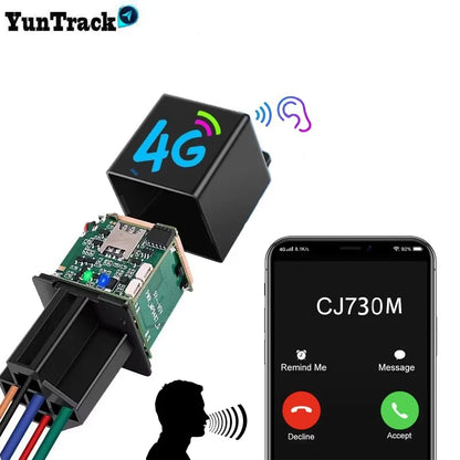 CJ730M Relay 4G GPS Tracker Car Motorcycle Locator Cut-Off Oil Vehicle ACC NO Off Monitor Tow Away SMS Call Alarm Tracking